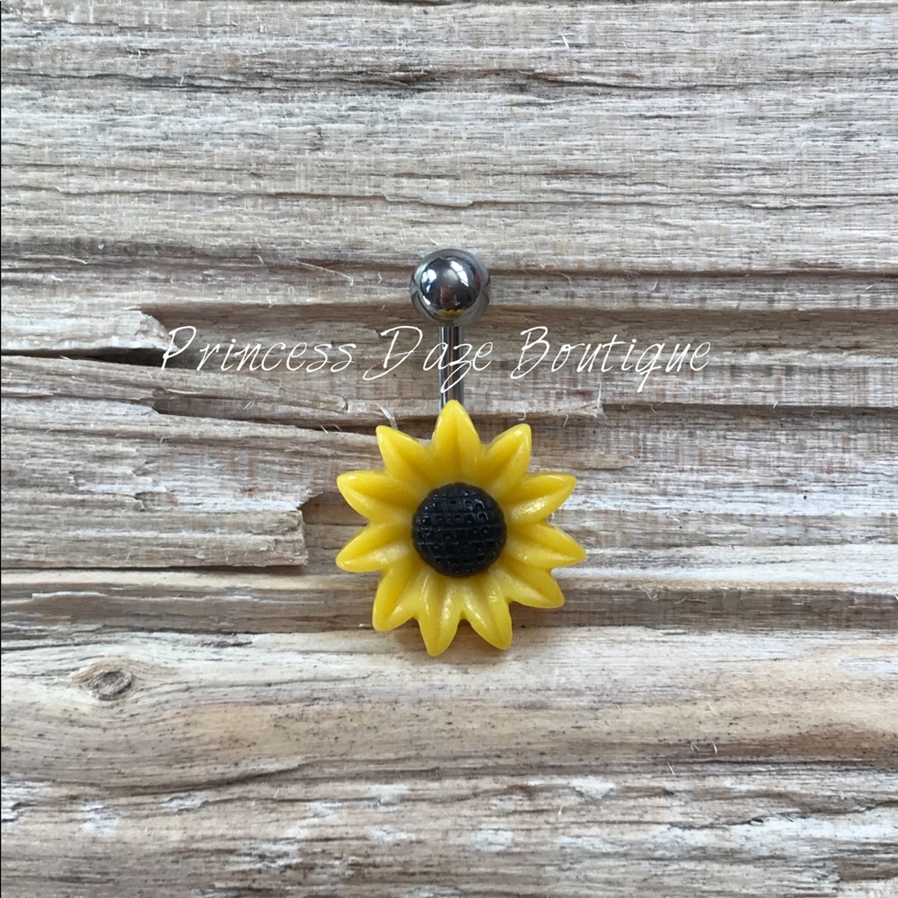 Sunflower Belly Button Ring